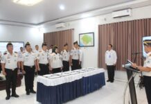 Kepala Rutan Kelas I Palembang Ikuti Ikrar Bersama dan Penandatanganan PKS Bersih dari Narkoba, Handphone, dan Pungli