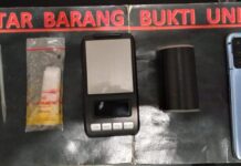Unit 5 Satresnarkoba Polrestabes Palembang Tutup April dengan Pengungkapan Pengedar Sabu di Jakabaring, Timbangan dan Pipet Sekop Disita