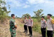 Polres Muratara Cek Lahan di Karang Jaya untuk Dukung Program Ketahanan Pangan