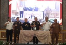 Kepala Rutan Kelas I Palembang Ikuti Penandatanganan PKS Persidangan Elektronik Ditjenpas Sumsel bersama Kejaksaan Tinggi Sumsel dan Pengadilan Tinggi Palembang
