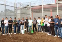 Jajaran Pemasyarakatan Sumatera Selatan Laksanakan Penanaman Pohon di Lapas Pagar Alam